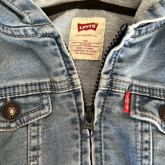 Baby Levi's Knit Hooded Jacket size 12M - Picture 3 of 5